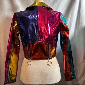 Dolls Kill Jackets & Coats Club Exx Dolls Kill Rainbow Runner